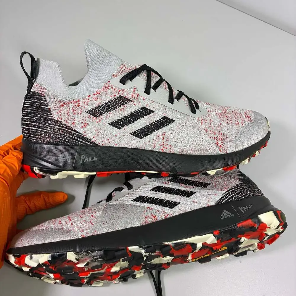 Adidas Terrex Two Parley White Solar Red Trail Running Shoes FW7415
